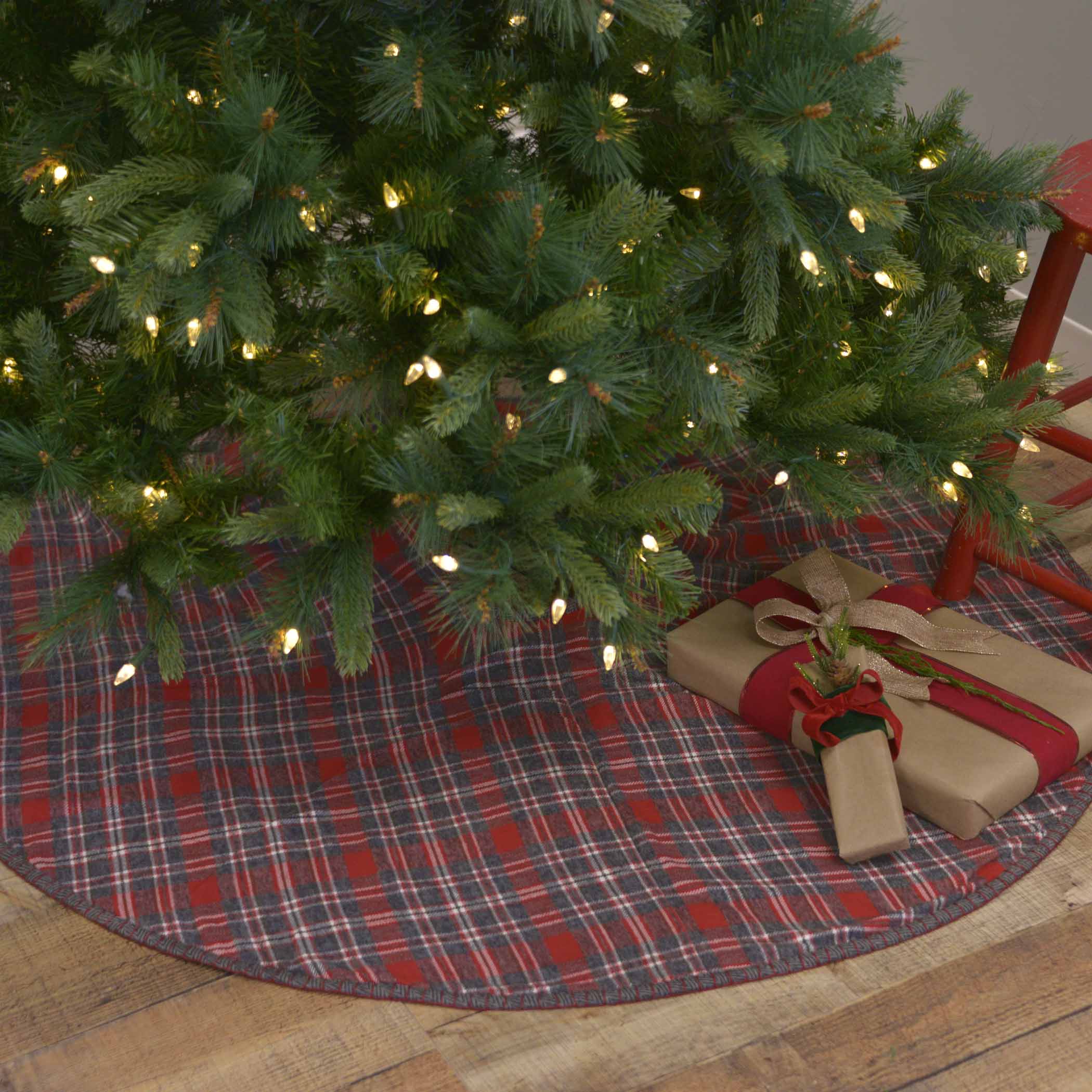 Seasons Crest Anderson Plaid Tree Skirt 48 By VHC Brands