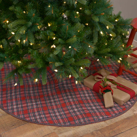 Seasons Crest Anderson Plaid Tree Skirt 48 By VHC Brands