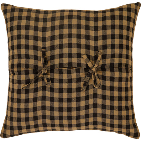 Mayflower Market Black Check Pillow Fabric 16x16 By VHC Brands