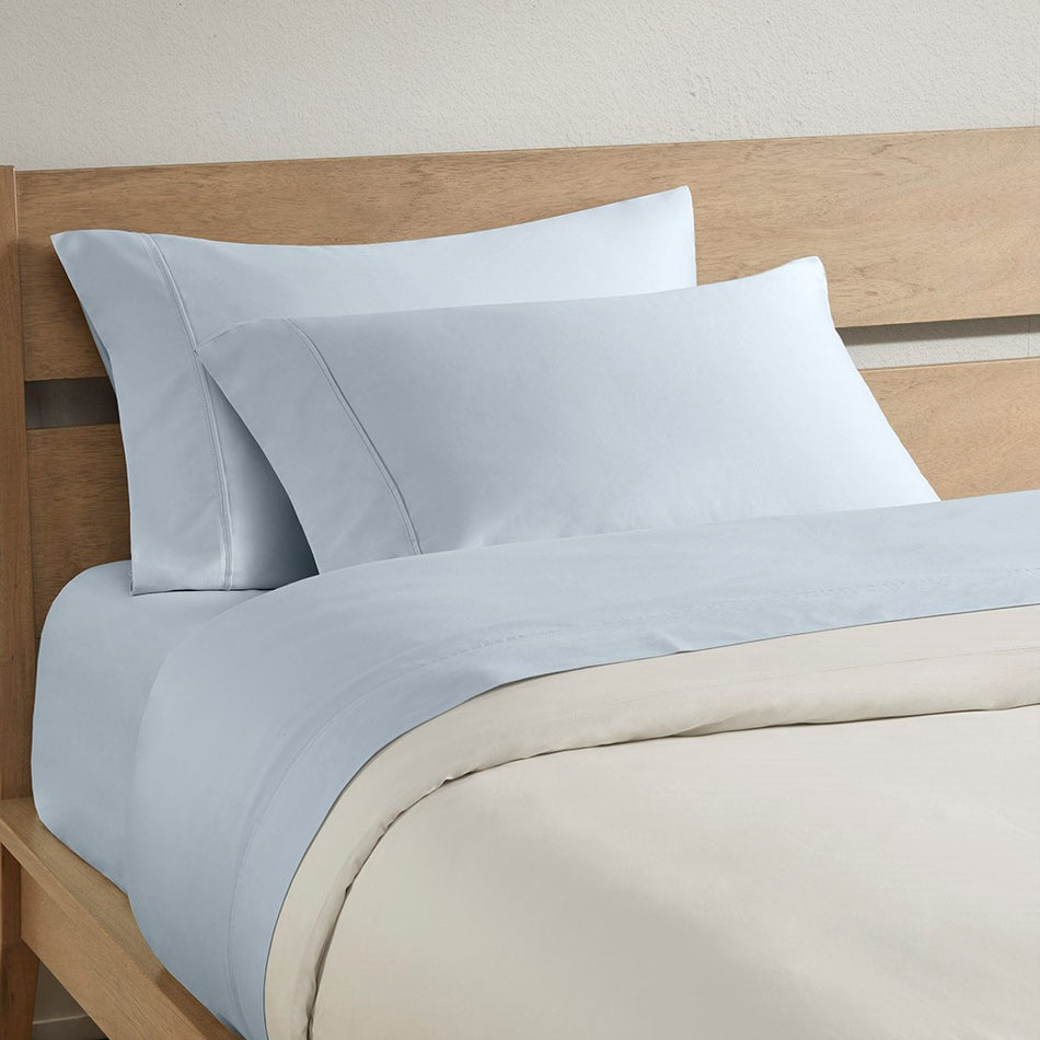 Clean Spaces 300TC BCI Cotton 300TC 2PK BCI Cotton Pillowcase - Blue - Standard Case