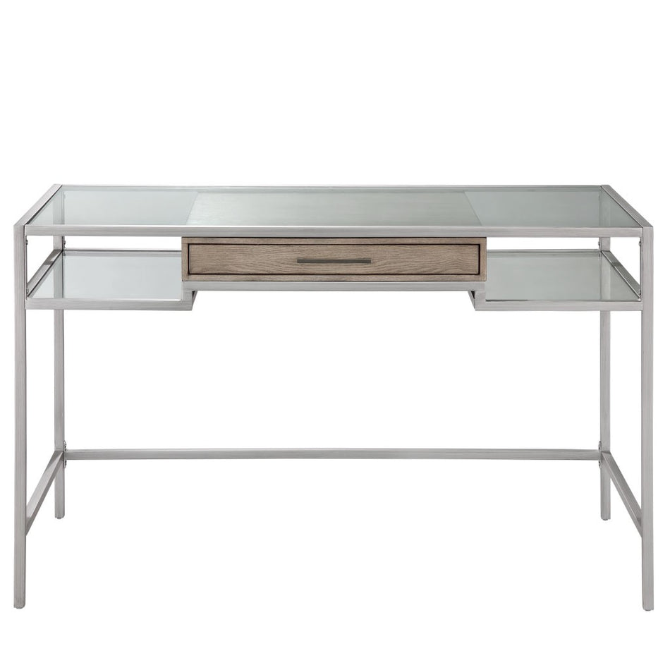 Adela Writing Desk - Antique Silver