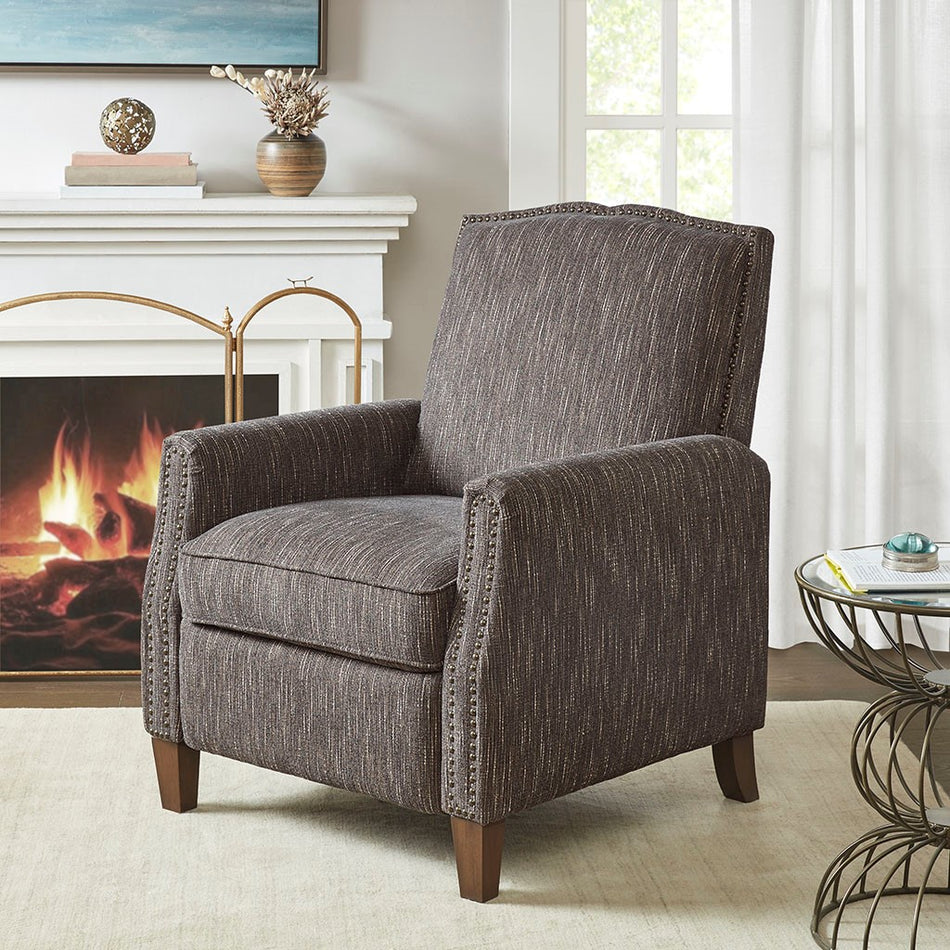 Wells Push Back Recliner - Brown Multi