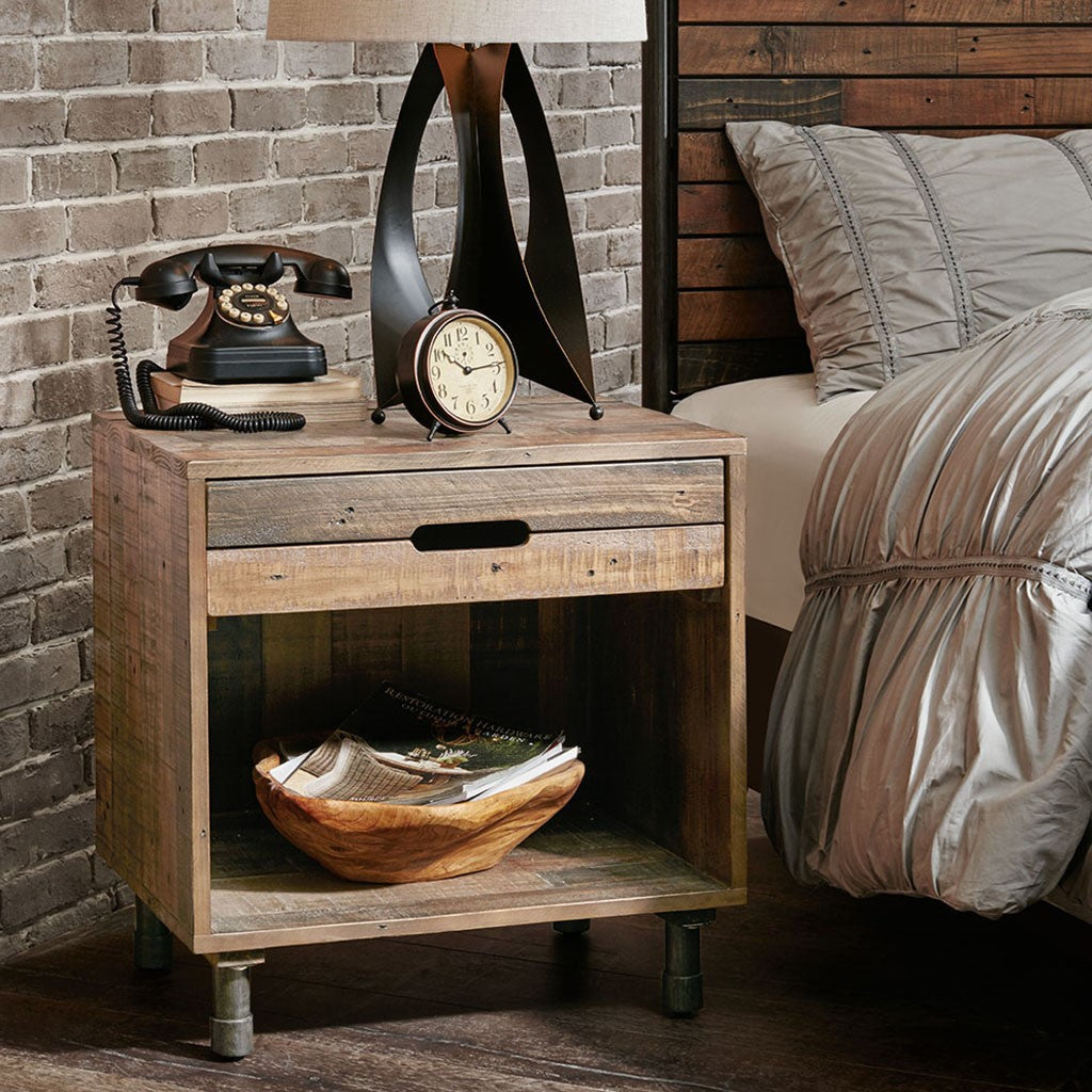 INK+IVY Renu Solid Wood Nightstand - Natural 