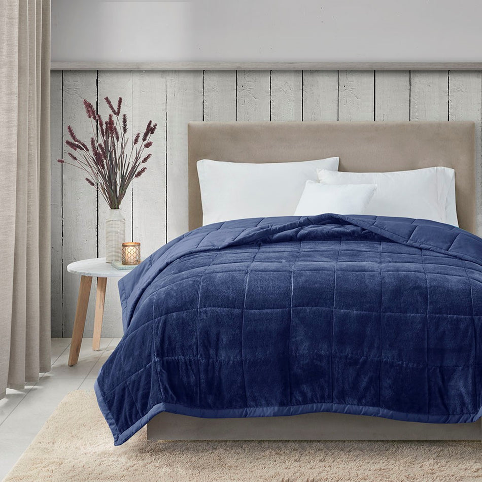 Coleman Reversible HeiQ Smart Temperature Down Alternative Blanket - Navy - Full Size / Queen Size