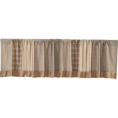 April & Olive Sawyer Mill Charcoal Patchwork Valance 19x90 By VHC Brands