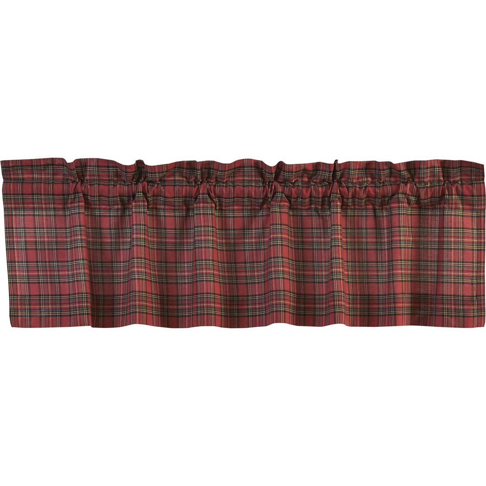 Mayflower Market Tartan Red Plaid Valance 16x60 By VHC Brands