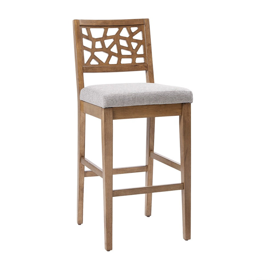 Crackle Barstool - Light Grey