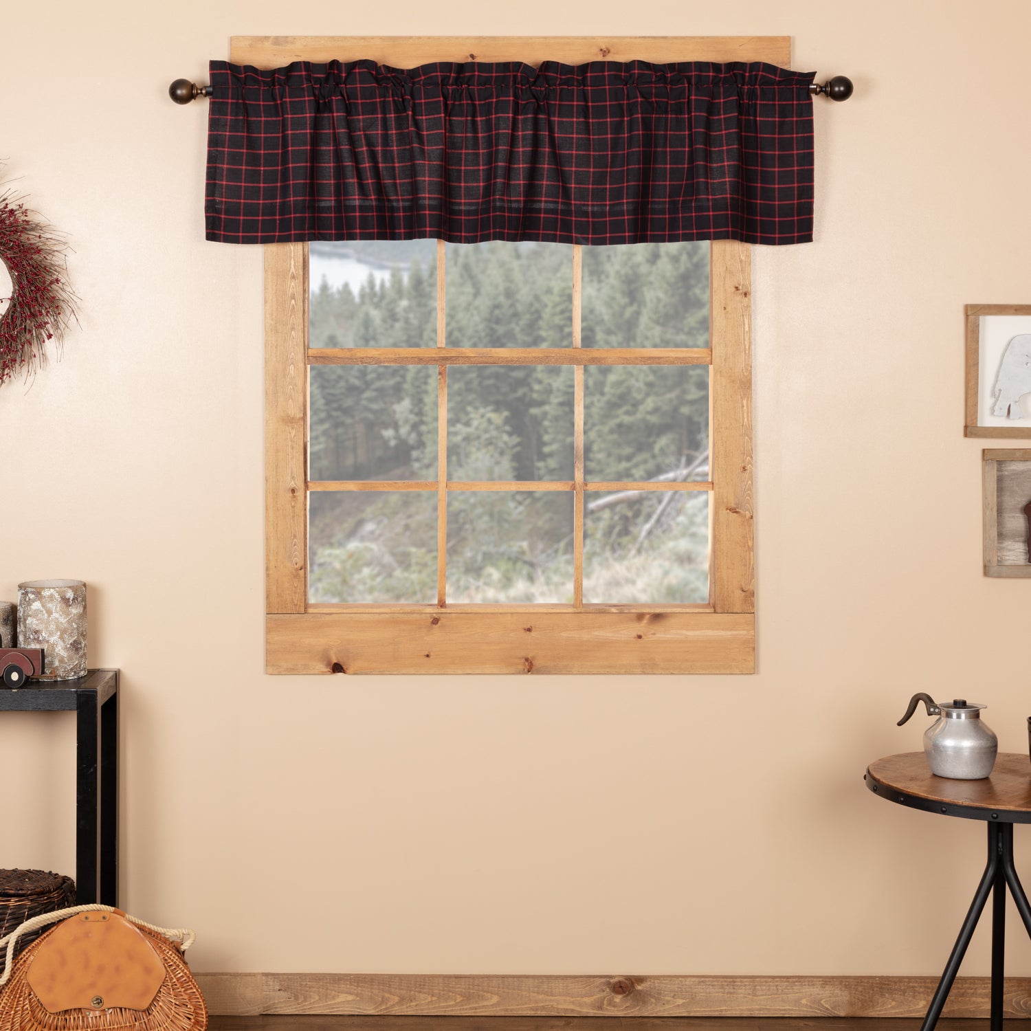 Oak & Asher Glennock Plaid Valance 16x72 By VHC Brands