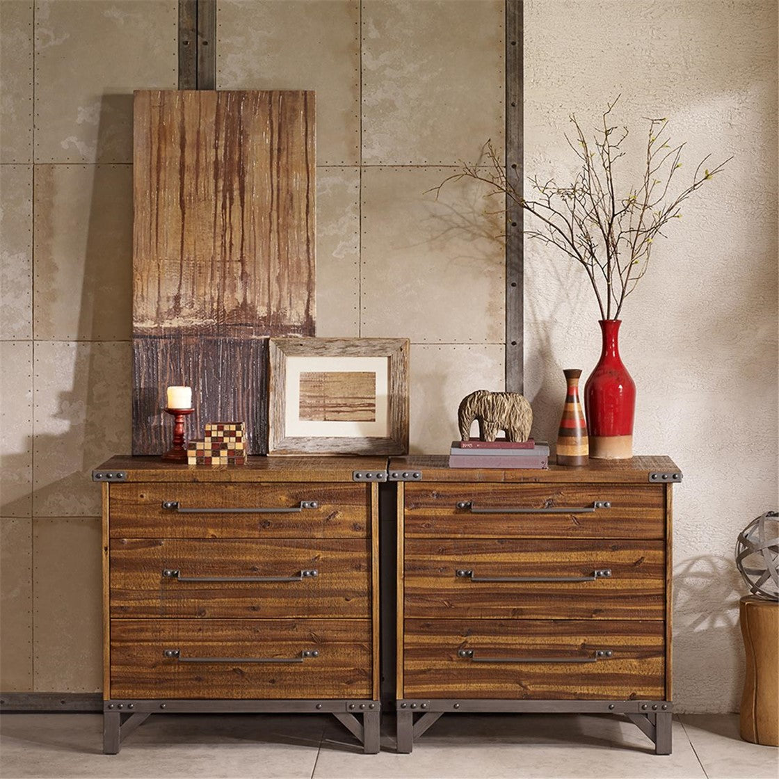 INK+IVY Lancaster 3 Drawer Dresser - Amber 