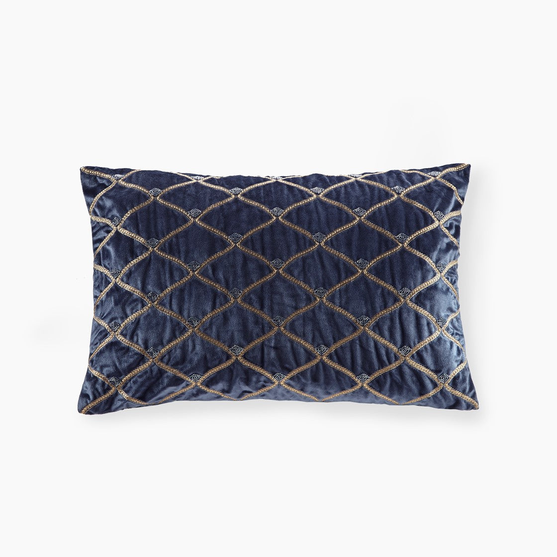 Croscill Classics Aumont Oblong Decor Pillow - Navy  - 22x15" Shop Online & Save - expresshomedirectr.com