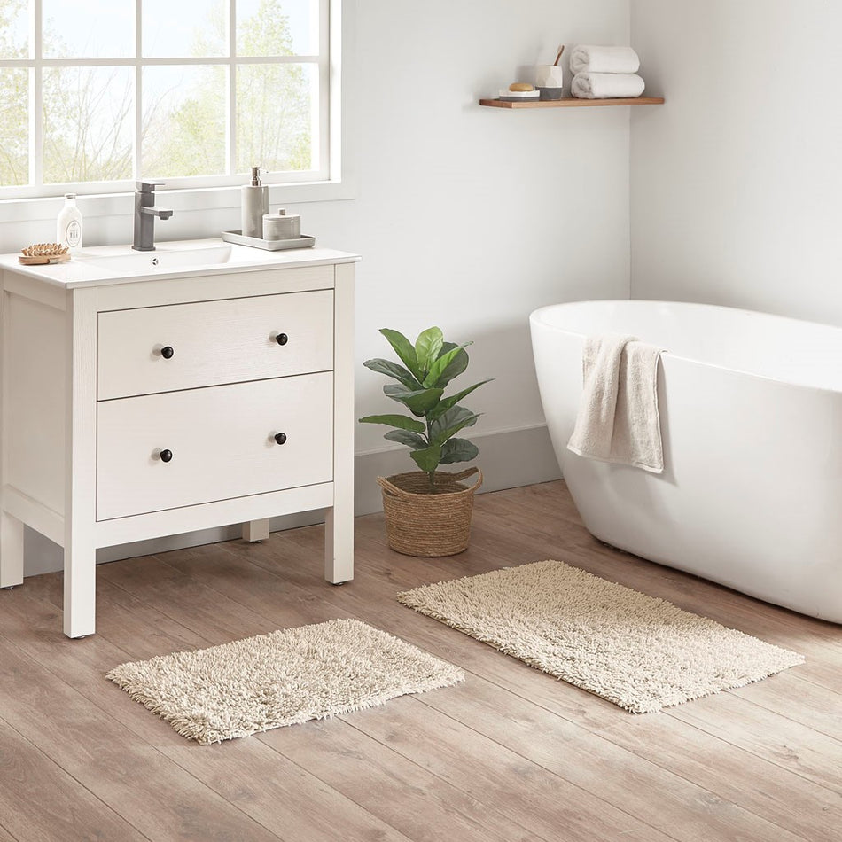 Madison Park Elements Organic Cotton 2 Piece Bath Rug Set - Natural 