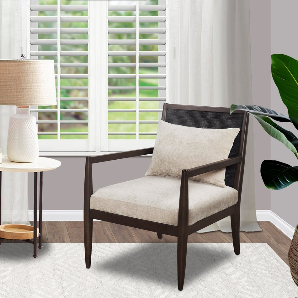 Madison Park Lillie Handcrafted Seagrass Back Armchair with Removable Seat Cushion and Back Pillow - Brown  Shop Online & Save - expresshomedirectr.com