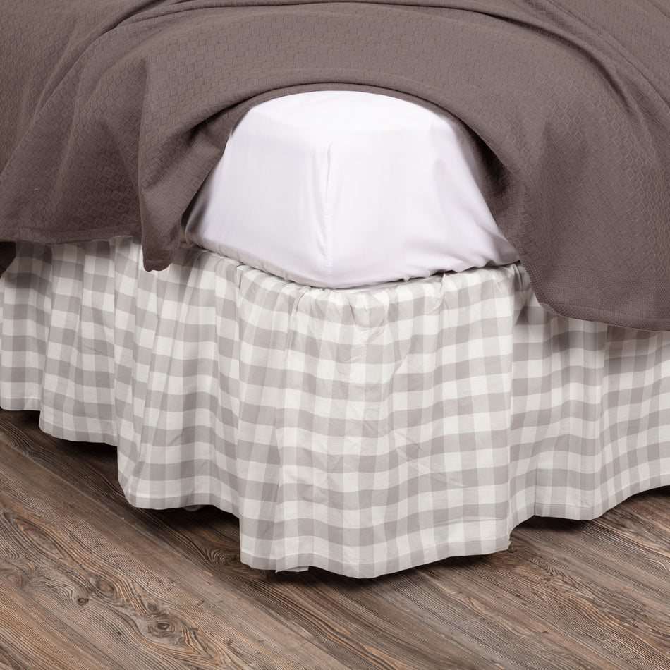 Annie Buffalo Grey Check Queen Bed Skirt 60x80x16