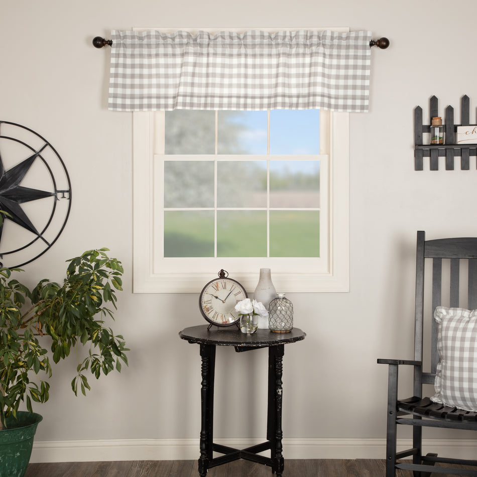 Annie Buffalo Grey Check Valance 16x60