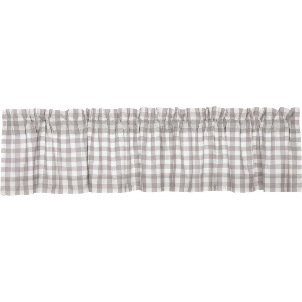 April & Olive Annie Buffalo Grey Check Valance 16x90 By VHC Brands