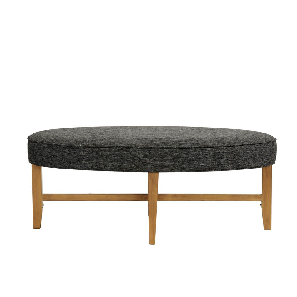 Kipling Oval Cocktail Ottoman - Dark Grey