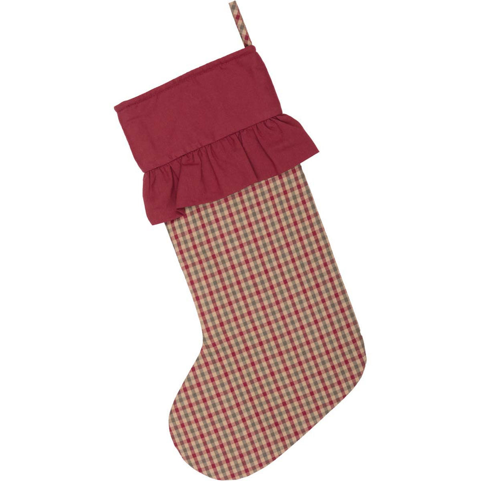 Seasons Crest Jonathan Plaid Stocking 12x20 By VHC Brands