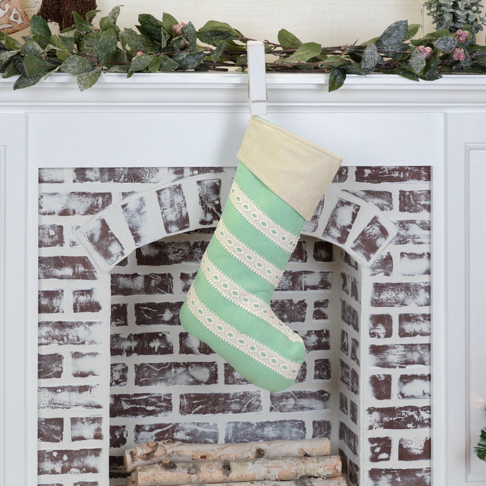 Margot Mint Stocking 12x20