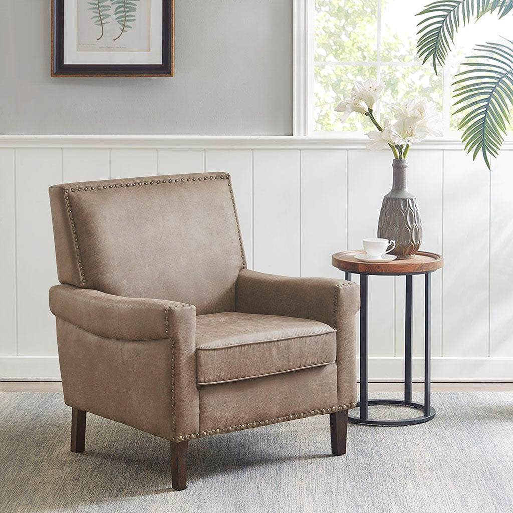 Martha Stewart Winston Accent Chair - Dark Brown 