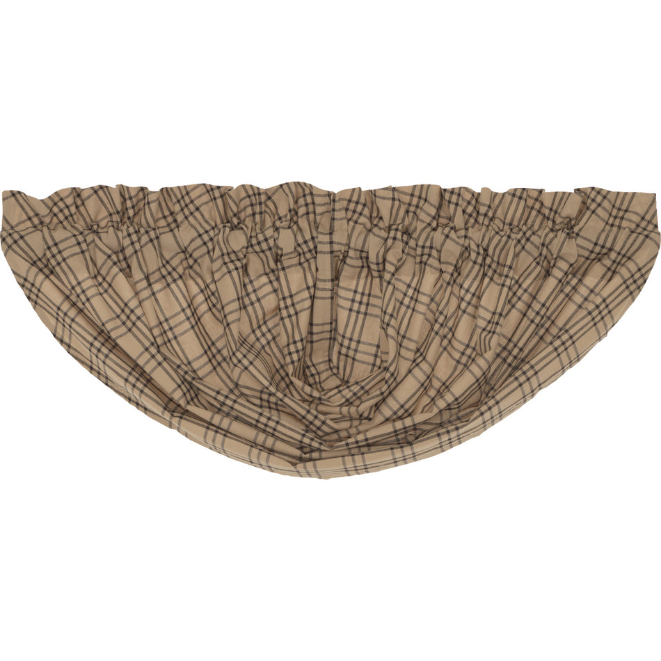 April & Olive Sawyer Mill Charcoal Plaid Balloon Valance 15x60 By VHC Brands