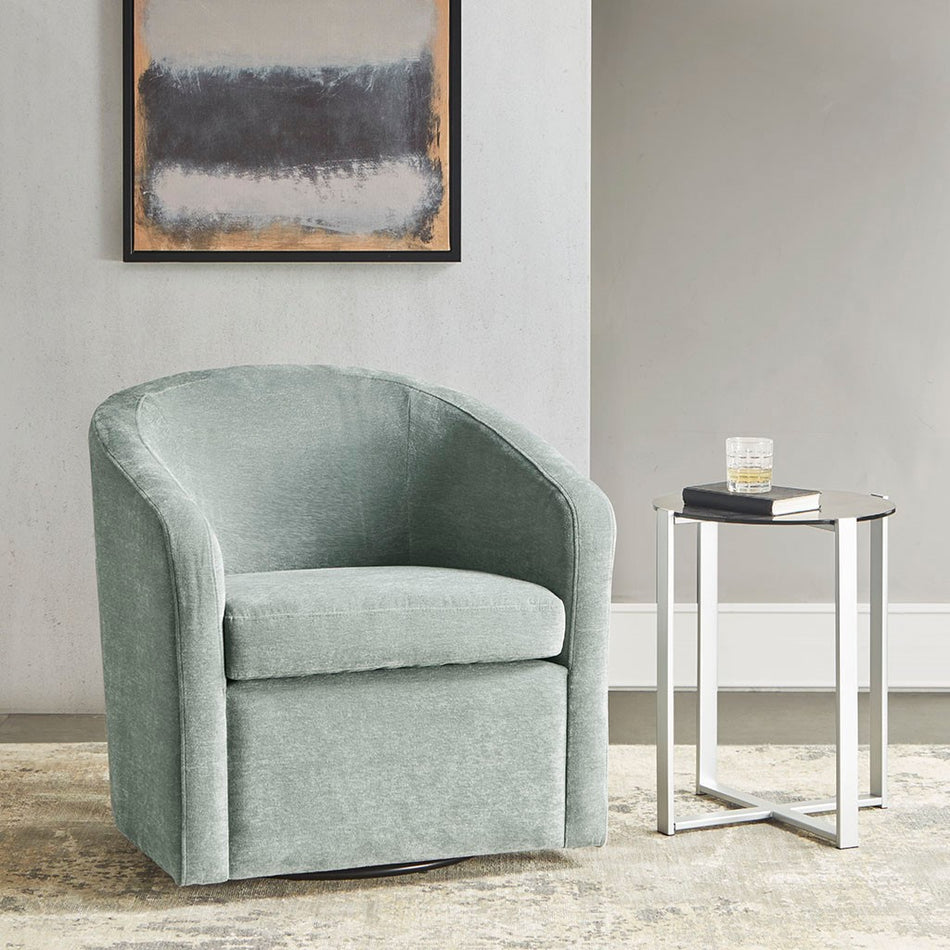 Martha Stewart Amber Swivel Chair - Light Blue 