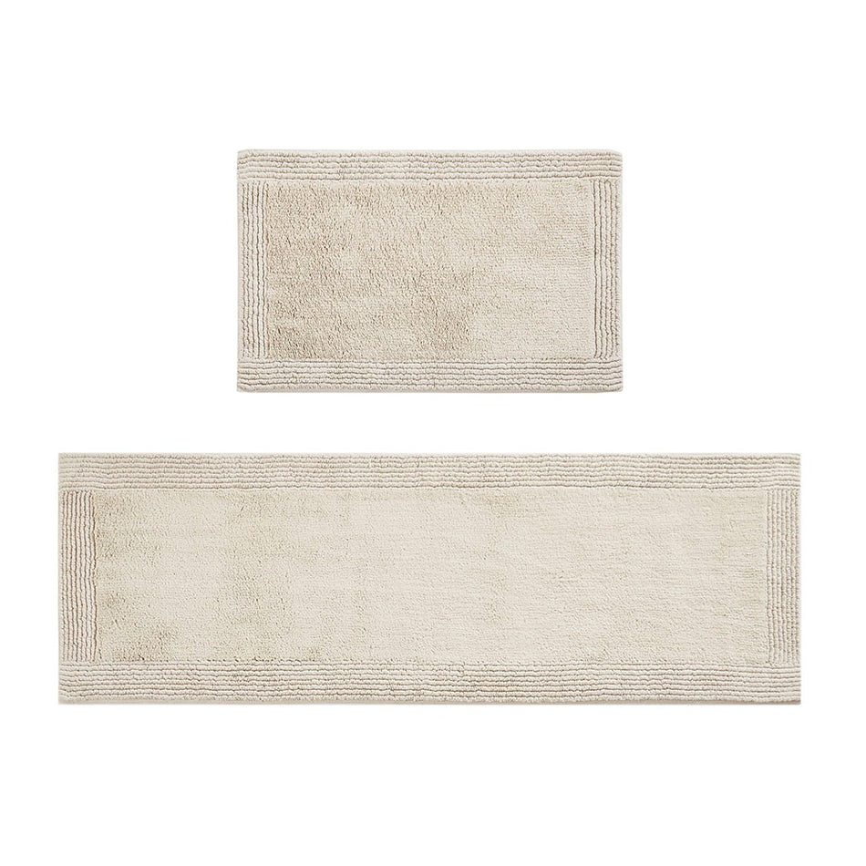 Splendor 100% Cotton Tufted 3000 GSM Reversible Bath Rug - Natural - 24x72"