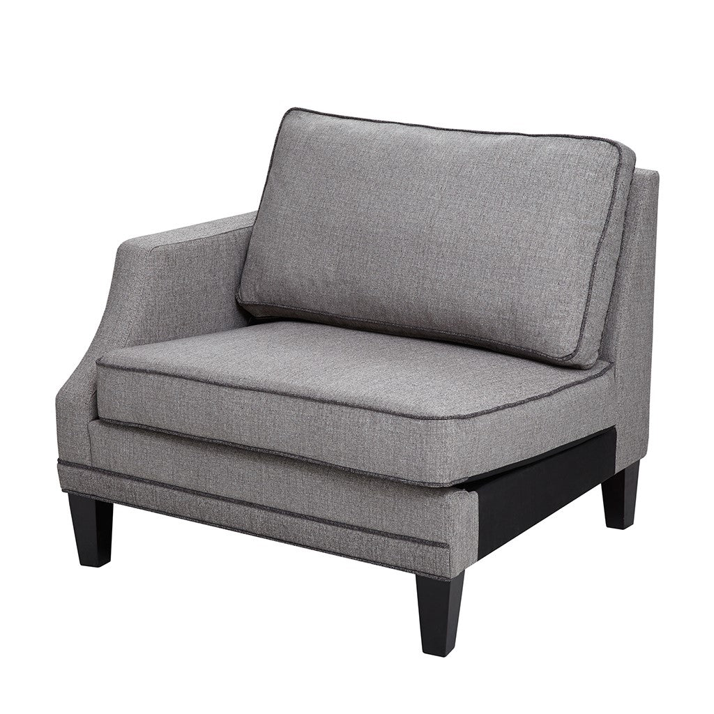 Madison Park Signature Gordon Modular Sofa Right Arm - Grey 