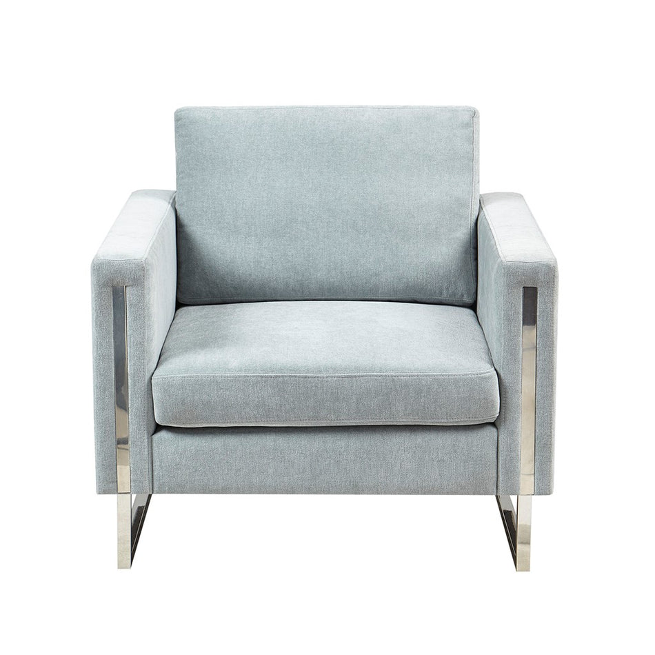 Madden Upholstered Metal Base Accent Lounge Chair - Seafoam