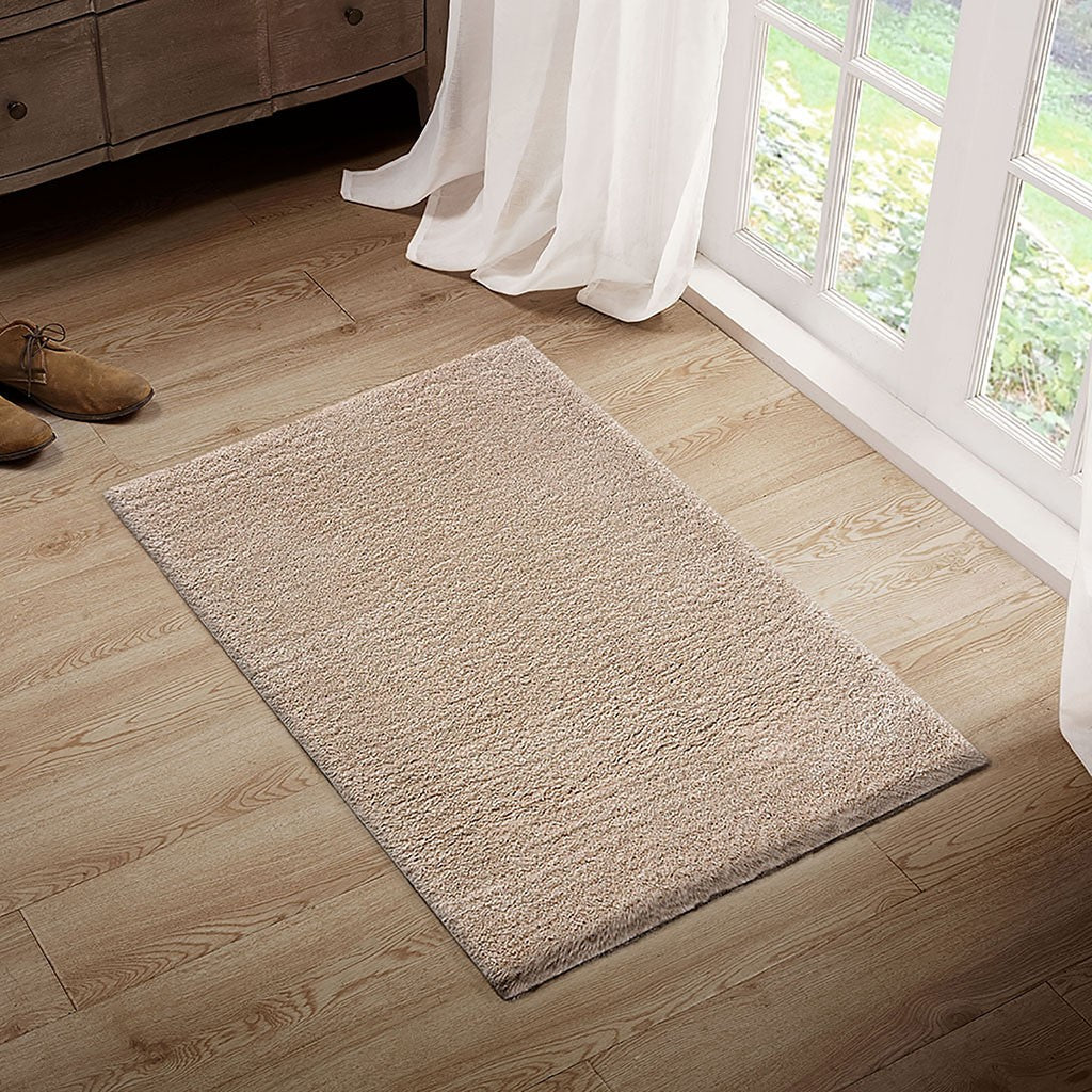 Madison Park Camdyn Super Soft Polyester Shag Area Rug - Cream - Scatter