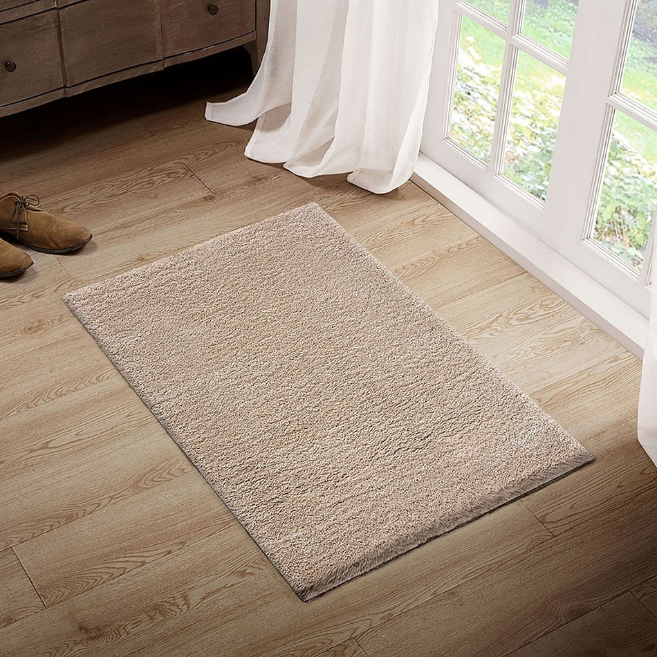 Madison Park Camdyn Super Soft Polyester Shag Area Rug - Cream - Scatter