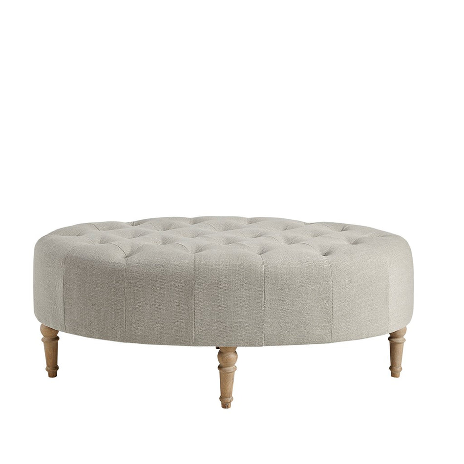 Clara Accent Ottoman - Linen