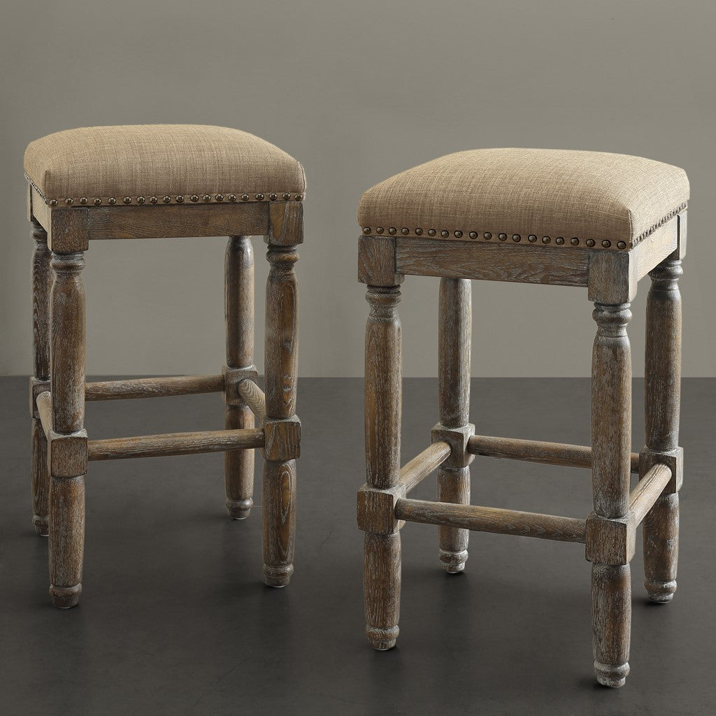 Madison Park Cirque Counter Stool Set of 2 - Sand 