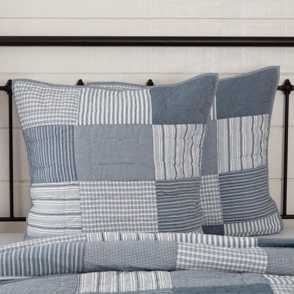 Sawyer Mill Blue Quilted Euro Sham 26x26