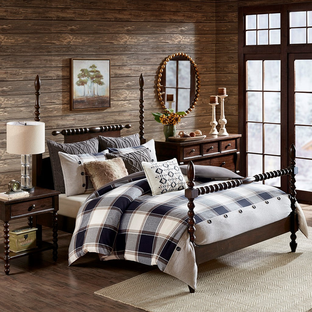 Madison Park Signature Urban Cabin Cotton Jacquard Comforter Set - Brown - Queen Size