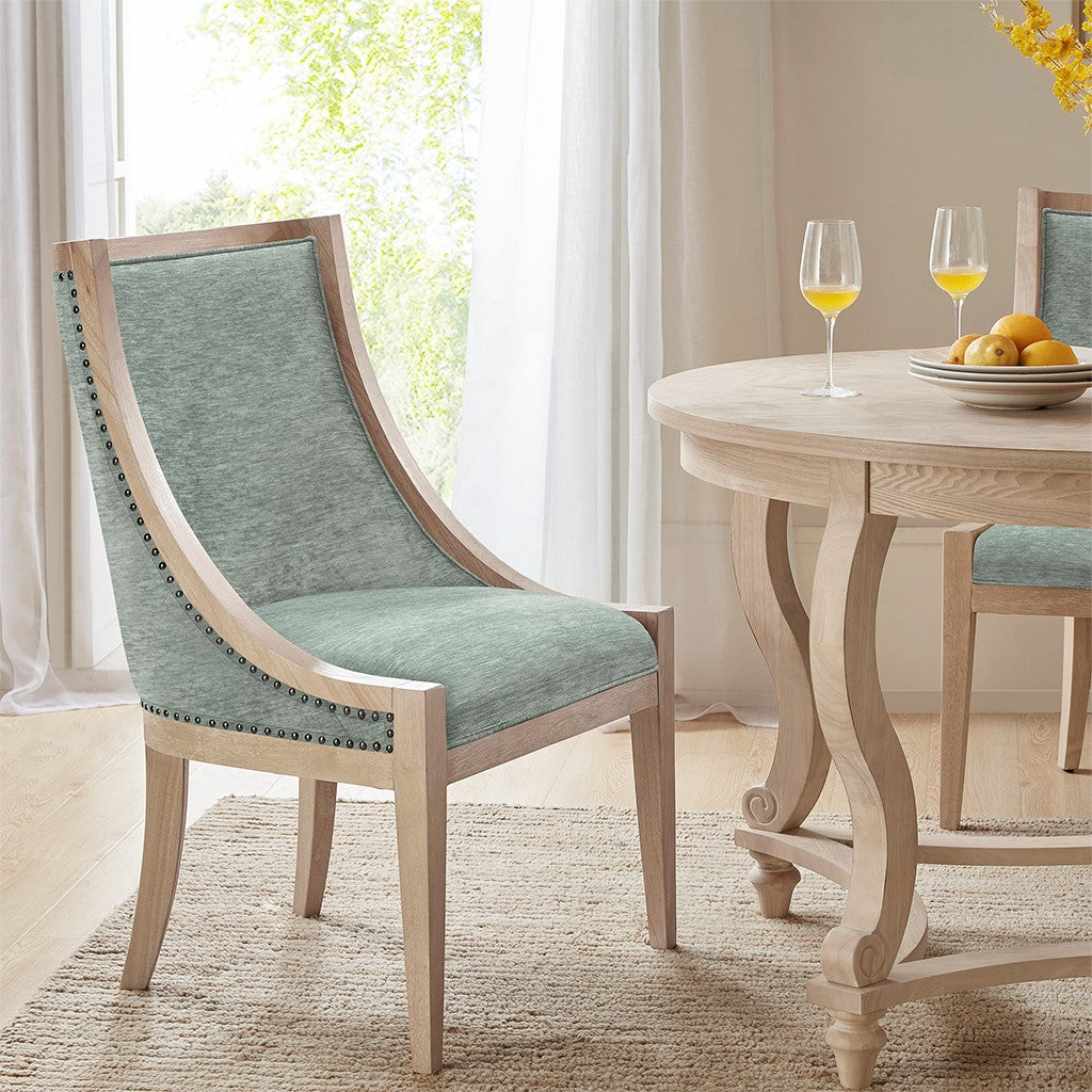 Martha Stewart Elmcrest Upholstered Dining Chair with Nailhead Trim - Soft Green  Shop Online & Save - expresshomedirectr.com