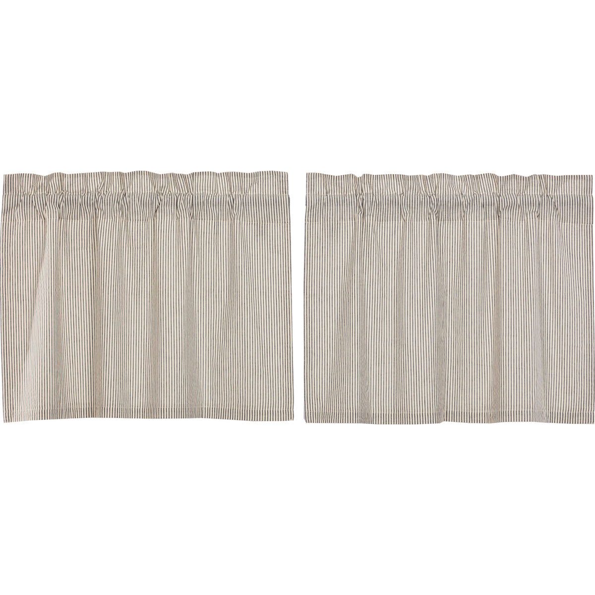 April & Olive Hatteras Seersucker Blue Ticking Stripe Tier Set of 2 L24xW36 By VHC Brands