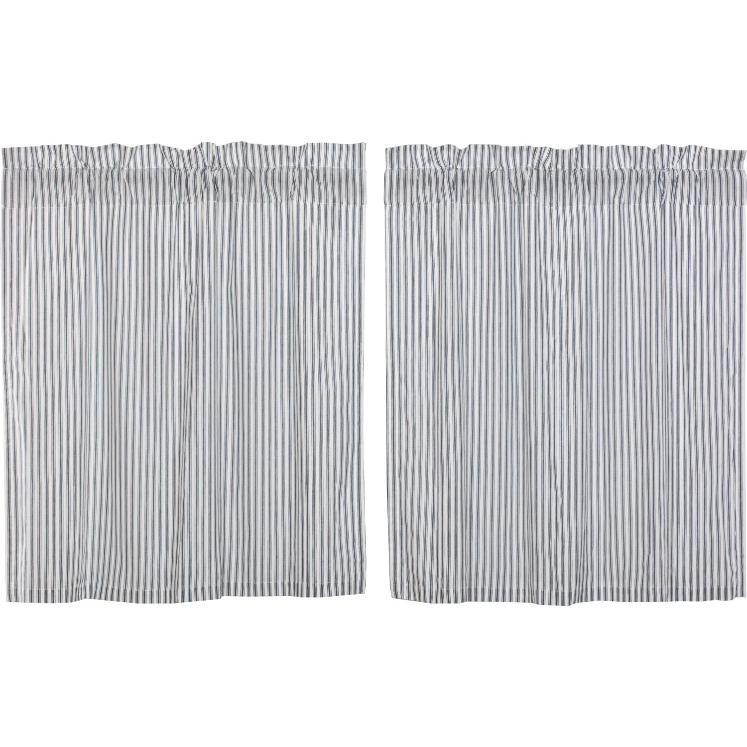 April & Olive Sawyer Mill Blue Ticking Stripe Tier Set of 2 L36xW36 By VHC Brands