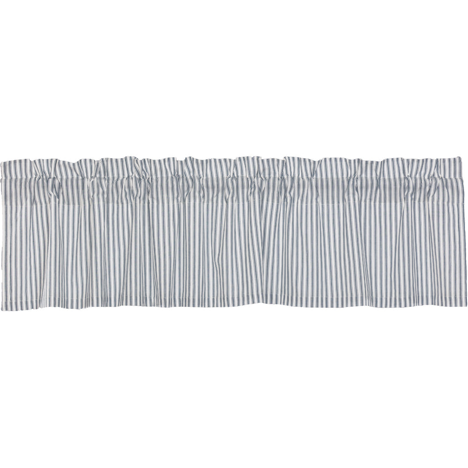 April & Olive Sawyer Mill Blue Ticking Stripe Valance 16x72 By VHC Brands