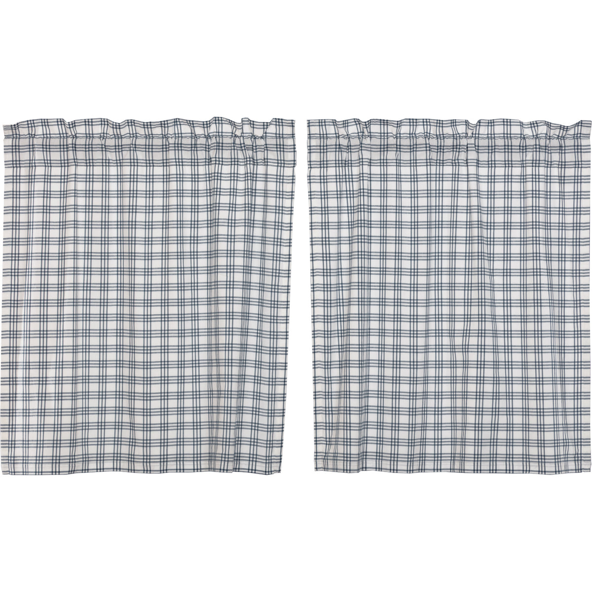 April & Olive Sawyer Mill Blue Plaid Tier Set of 2 L36xW36 By VHC Brands