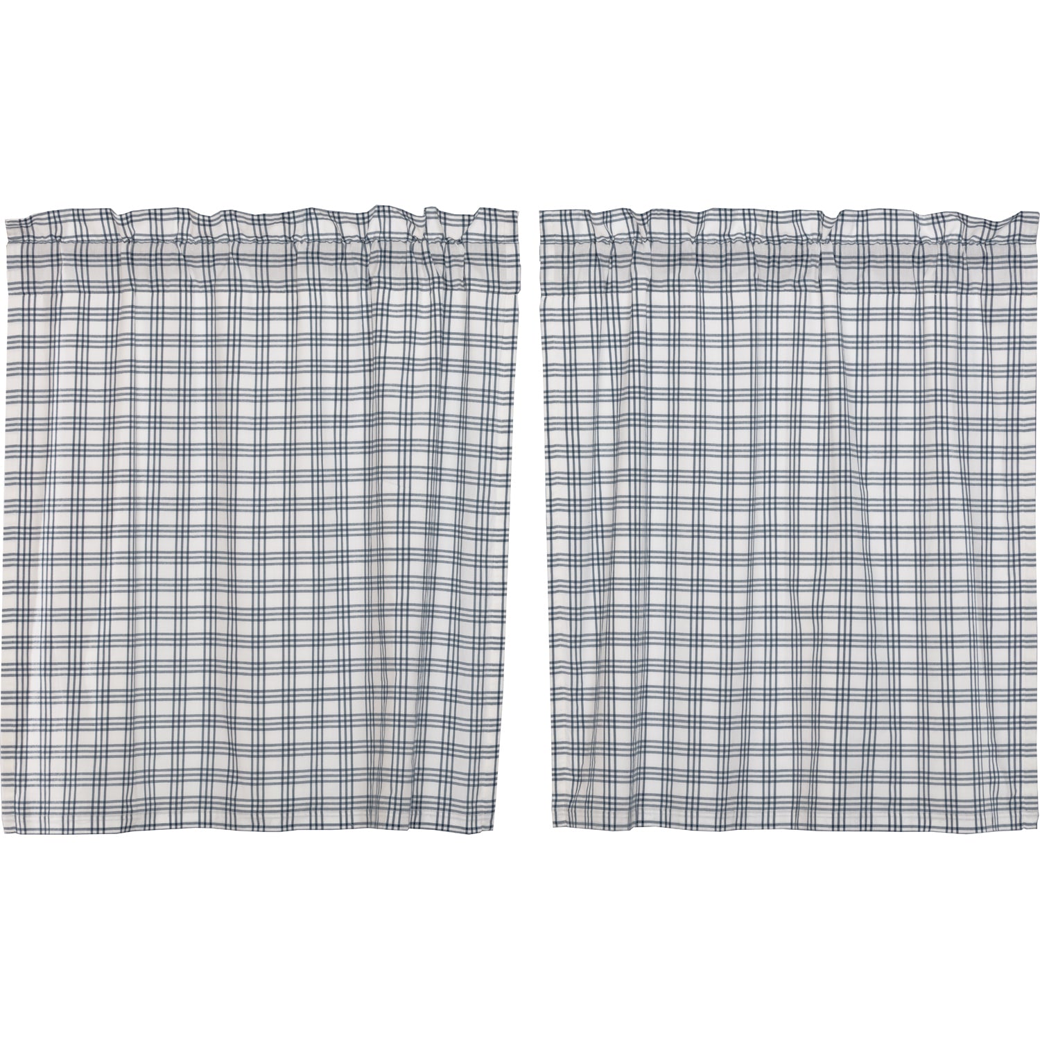 April & Olive Sawyer Mill Blue Plaid Tier Set of 2 L36xW36 By VHC Brands