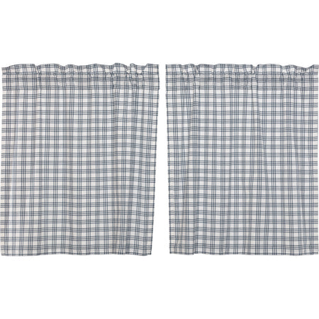 April & Olive Sawyer Mill Blue Plaid Tier Set of 2 L36xW36 By VHC Brands