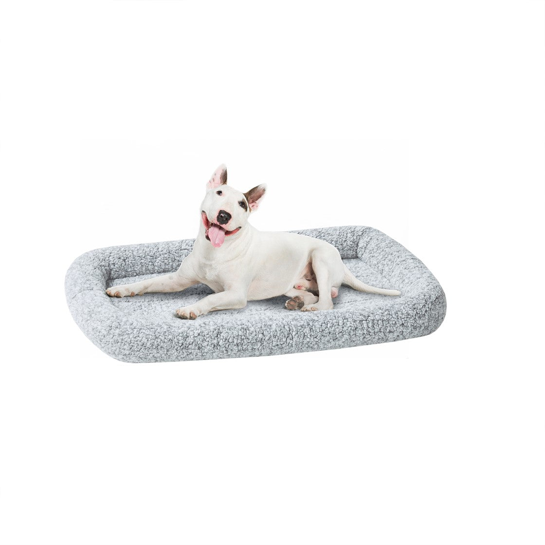 Friends Forever Friends Forever Bolster Dog Bed Crate Pad, Sherpa Fleece Washable Dog Mat for Raised Dog Bed and Dog Crate Bed
 - Grey - M - PET63CM6019