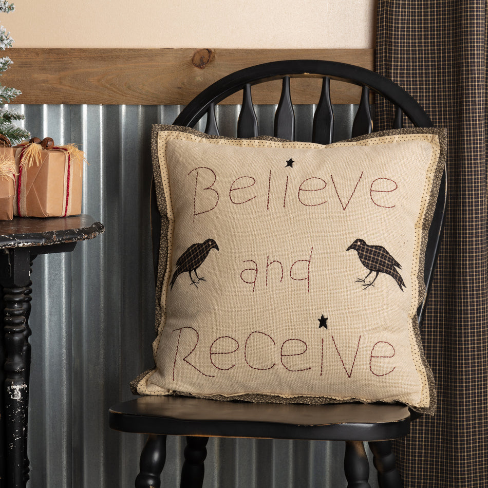 Kettle Grove Believe and Receive Pillow 18x18