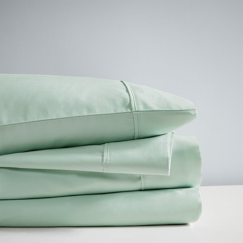 1000 Thread Count HeiQ Smart Temperature Cotton Blend 4 PC Sheet Set - Seafoam - King Size