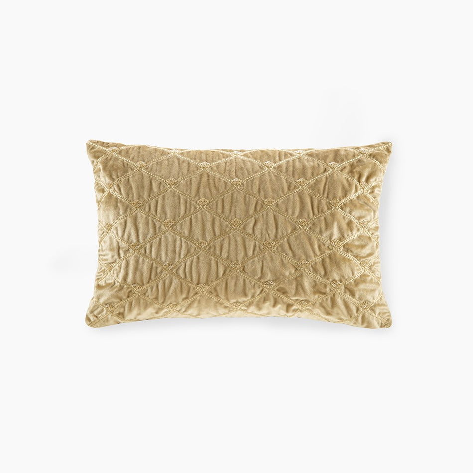 Croscill Classics Aumont Oblong Decor Pillow - Gold  - 22x15" Shop Online & Save - expresshomedirectr.com