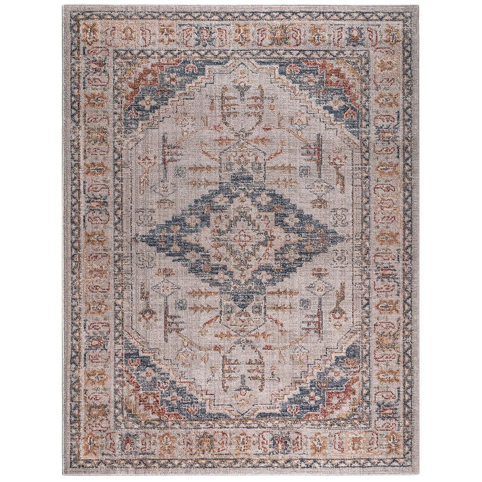 Jasmine Vintage Medallion Woven Area Rug - Orange Multi - 5x7'