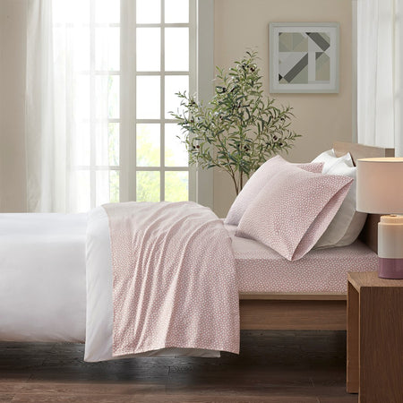 True North by Sleep Philosophy Cozy Cotton Flannel Printed Sheet Set - Blush Dots  - Twin Size Shop Online & Save - expresshomedirectr.com