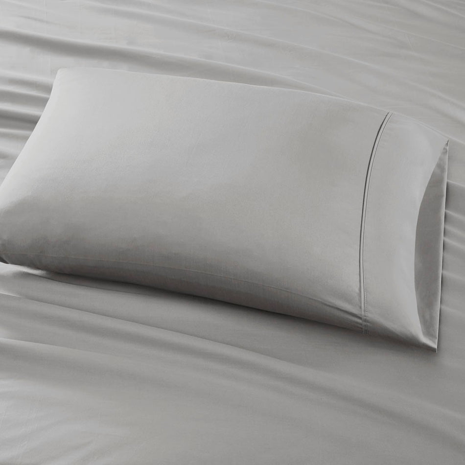 800 Thread Count Cotton Blend Sateen Sheet Set - Grey - King Size