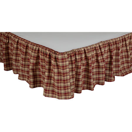 Oak & Asher Beckham Plaid Twin Bed Skirt 39x76x16 By VHC Brands