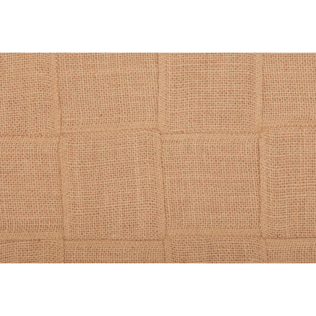 Seasons Crest Jute Burlap Natural Basket Weave Runner 13x48 By VHC Brands